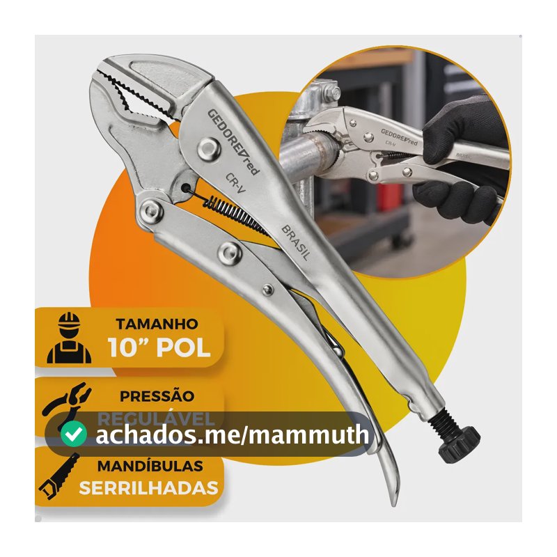 Alicate De Pressão 10 Pol 250mm Gedore Profissional Precisão