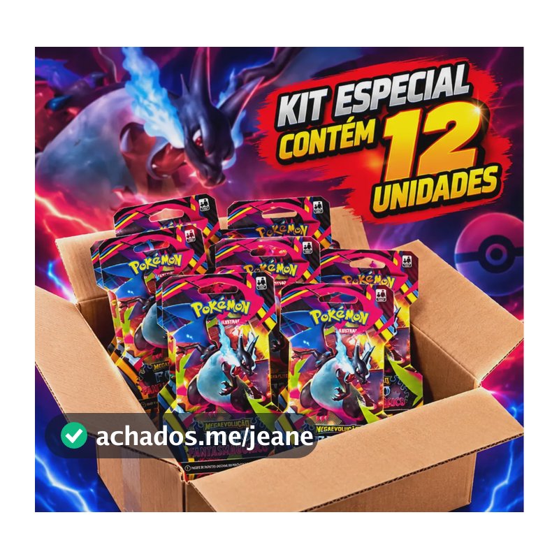 Kit Especial Com 12 Blister Pokémon Me Fogo Fantasmagórico Português