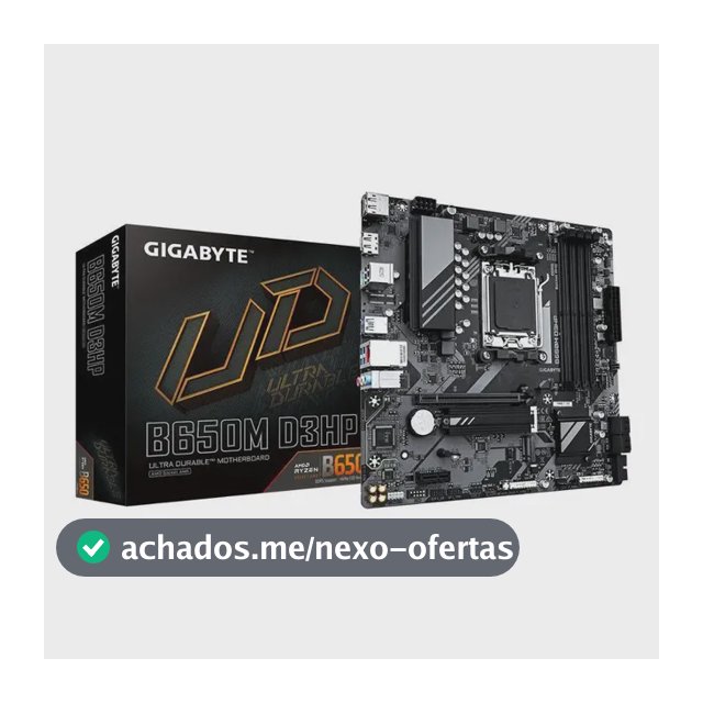 Placa Mãe Gigabyte B650m D3hp - Soquete Am5 - Micro Atx