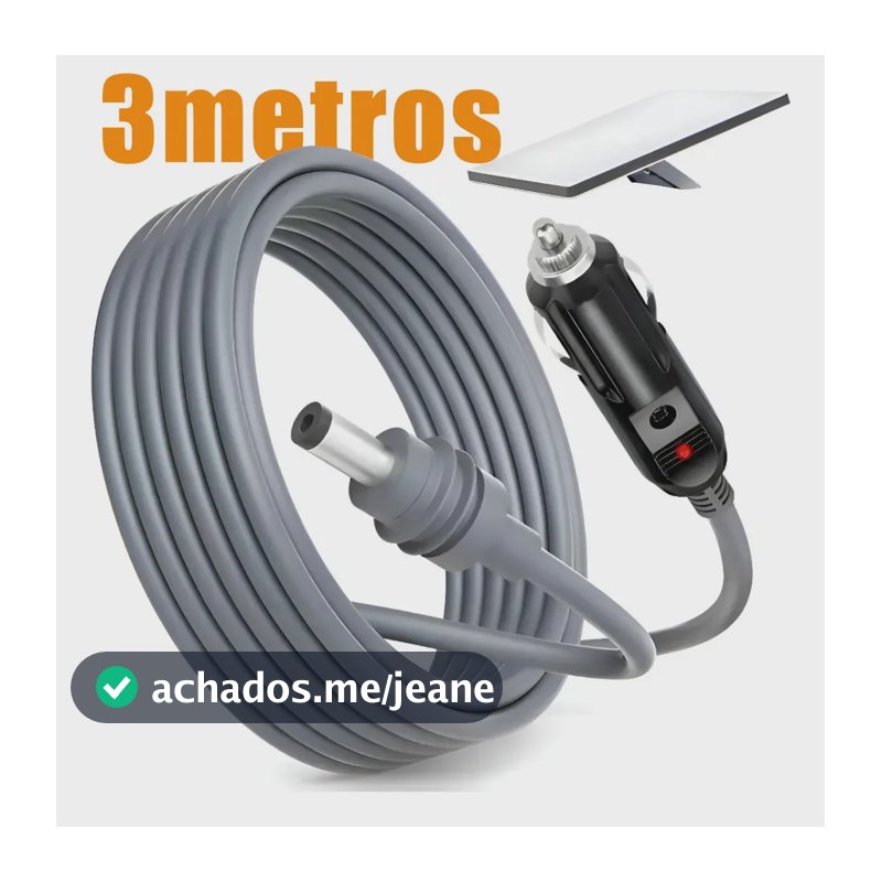 Cabo 12v/24v De Carregamento Para Starlink Mini Cinzeiro 3m/cabo energia mac mini/cabo starlink/cabo starlink mini 12v