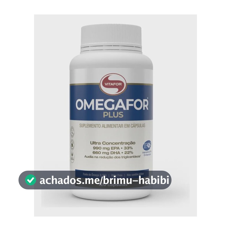 Omegafor Plus 120 Cápsulas Ômega 3 Vitafor Sem Sabor