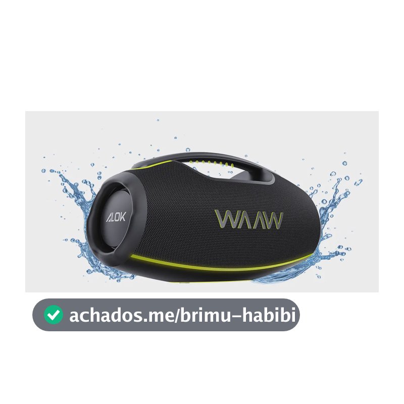Caixa de Som Portátil Boombox Bluetooth WAAW by Alok Hyperboom 1000 A Prova D’Água 180W