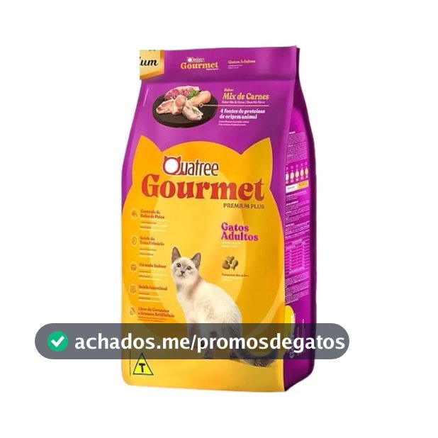 Quatree Ração Premium Especial Gourmet Gatos Adultos Mix De Carnes 10kg