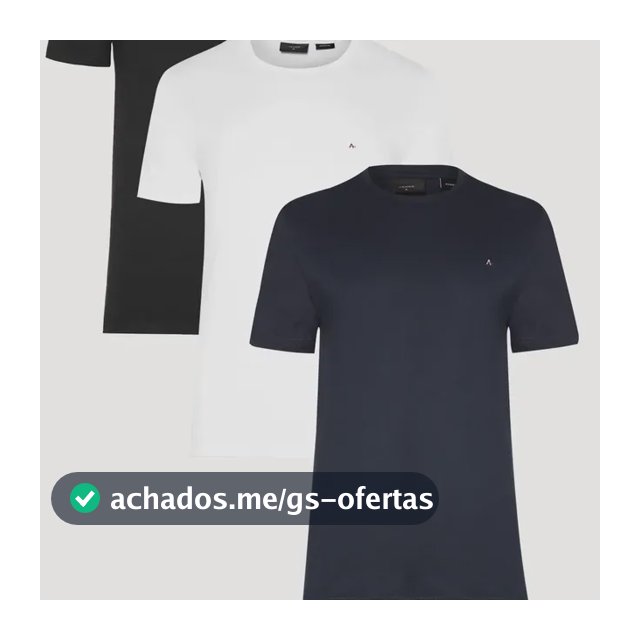 Kit Camisetas Aramis Preta/branca/azul Marinho - Original
