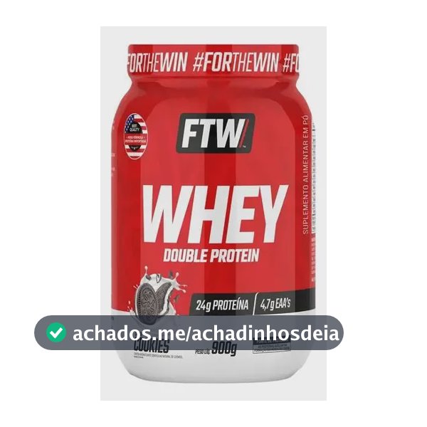Whey Protein Double Protein Ftw 900g - Suplemento Em Pote Sabor Cookies
