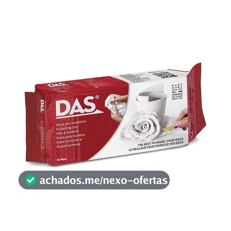 Massa De Modelar E Escultura De Cerâmica Fria Polar 1kg - Das White pasta
