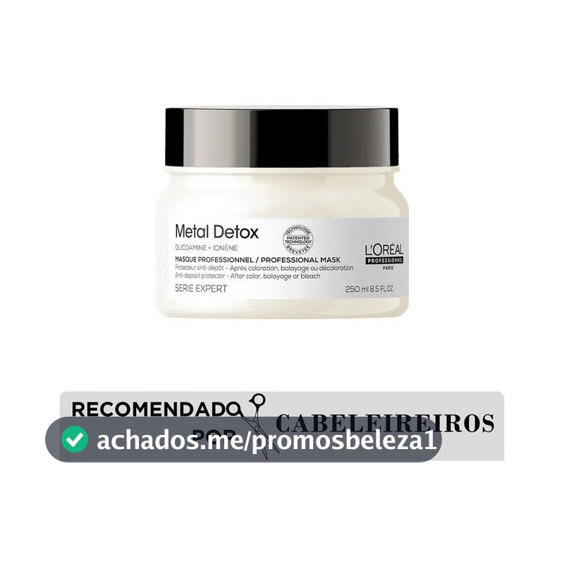 Máscara Metal Detox 250ml Loreal Tratamento