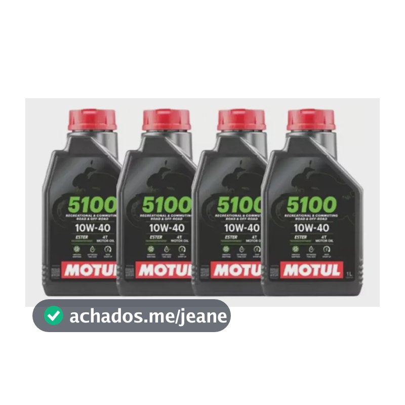 Kit  Óleo Motul 5100 4t 10w40 Semissintético Com 4 Litros