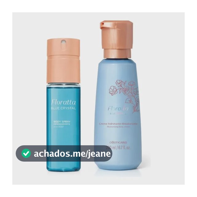 Combo Floratta Blue Crystal: Body Spray + Creme Corporal
