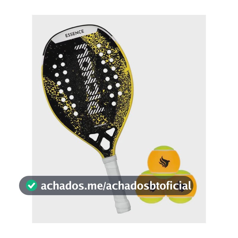 Kit Raquete Beach Tennis Pichau Golden Cove 18k + Bolas