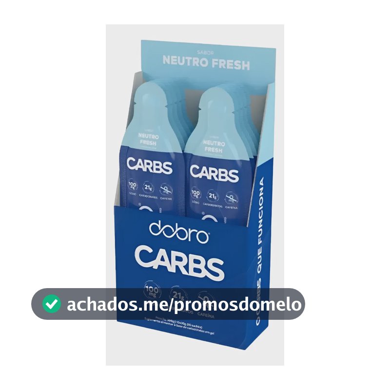 Carbs Gel Dobro Fresh 10 Sachês 30g Energia Sem Cafeína Carbs Gel Neutro Fresh 10x30g