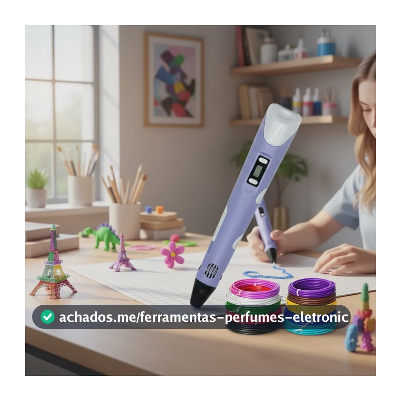 Caneta 3d Infantil Impressora + Refil Filamento 9m + Usb