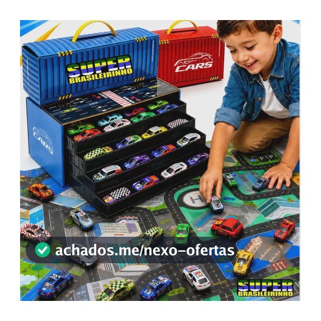 Maleta 48 Carrinhos + Tapete Pista 40x60 Estacionamento Brinquedo Infantil Presente Criança - Super Brasileirinho