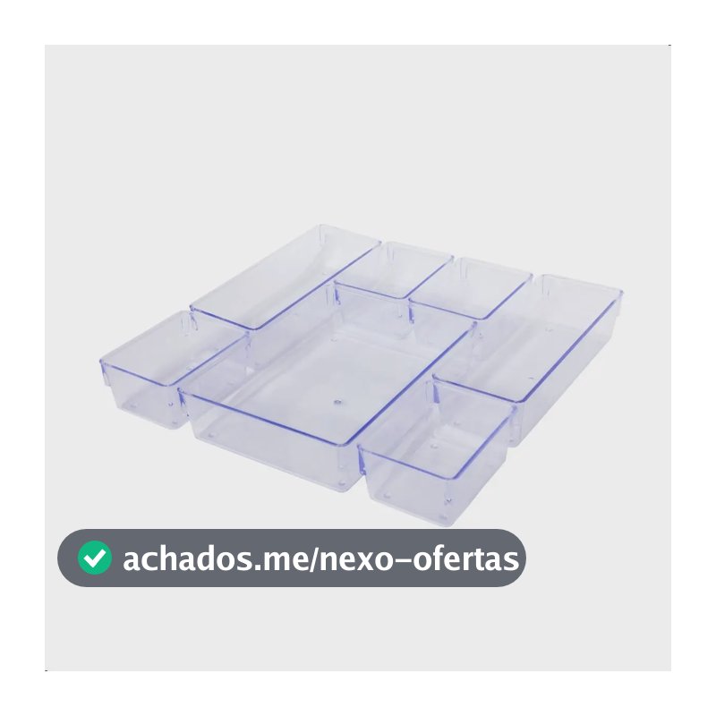 Kit 7 Organizador Multiuso Modular Gaveta Rebirth Maquiagem