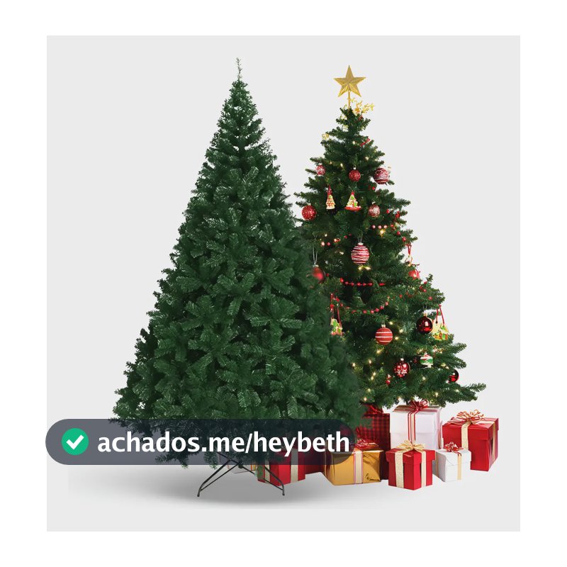 Árvore De Natal Premium Luxo 210m Pinheiro Cheia 1100 Galhos Cor Verde