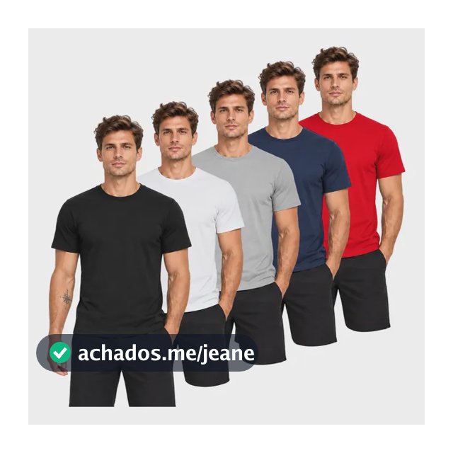 Kit 5 Camisetas Treino Masculina Lisa Básica Academia Secar