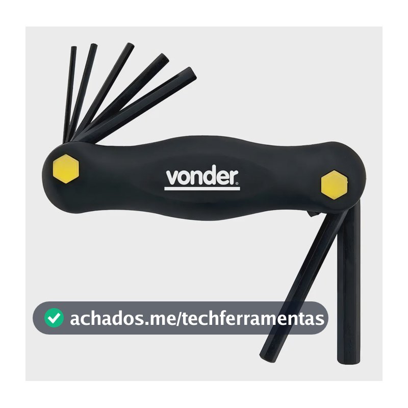 Jogo De Chave Allen Canivete 2 A 8 Mm Com 7 Peças - Vonder