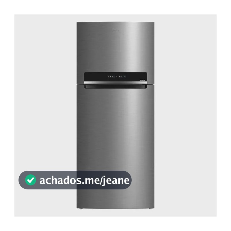 Geladeira Frost Free Midea 473 Litros MDRT611EVA461 Duplex Inverter Turbo freezer Inox