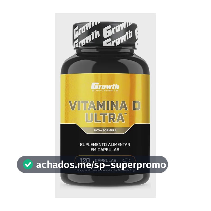 Vitamina D Ultra 120 Caps Growth Supplements Sem Sabor