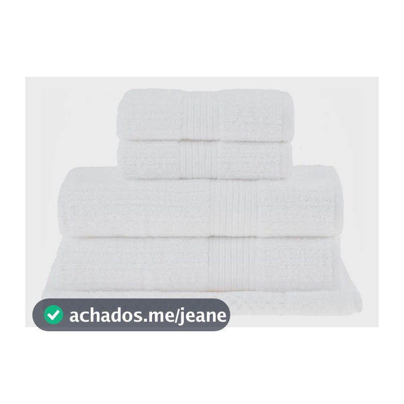 Jogo De Toalhas Buddemeyer Fio Penteado Gigante Branco 5 Pçs 1011 - Branco