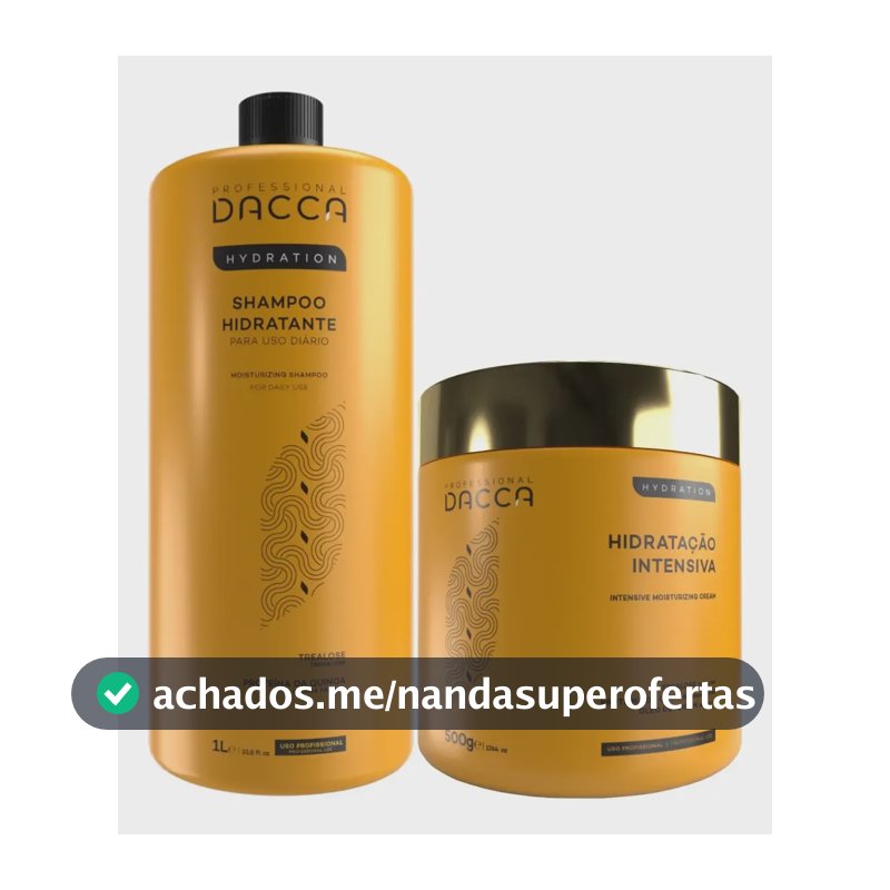 Dacca Kit Shampoo 1 Litro + Hidratação Profissional De Salão