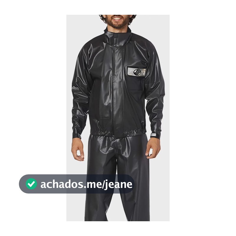 Capa De Chuva 100% Impermeável Moto Alba Europa P M G Gg Eg Capa De Chuva Preto Pvc Motocilclista G