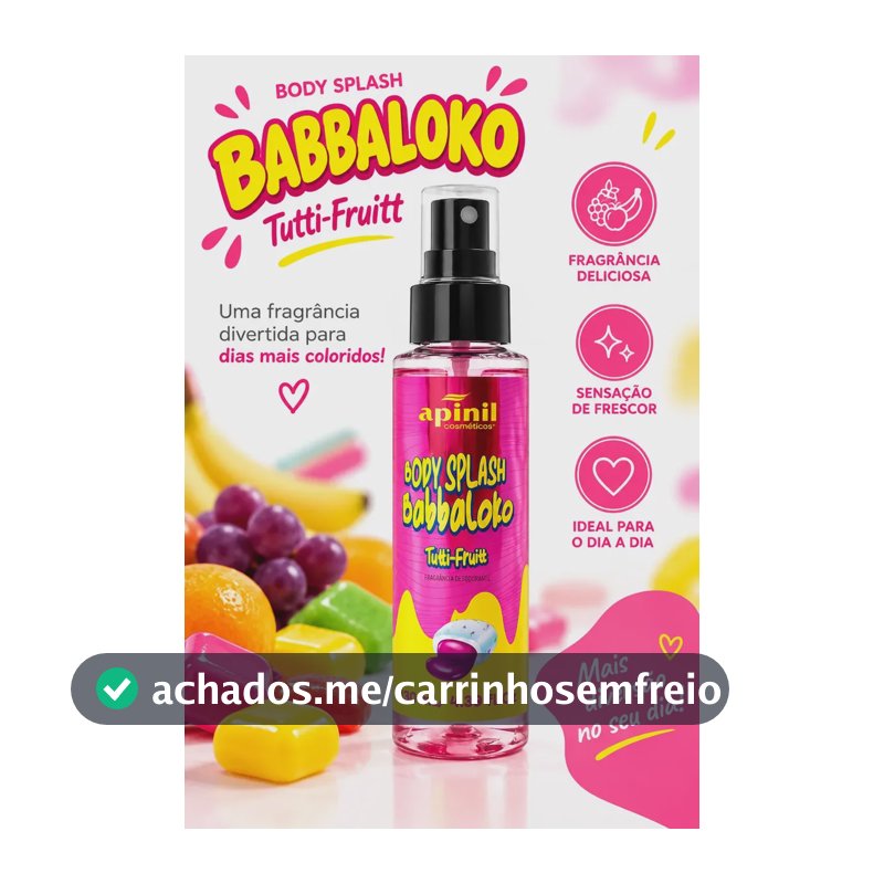 Body Splash Perfume Colônia Cheirinho Chiclete Tutti-frutti