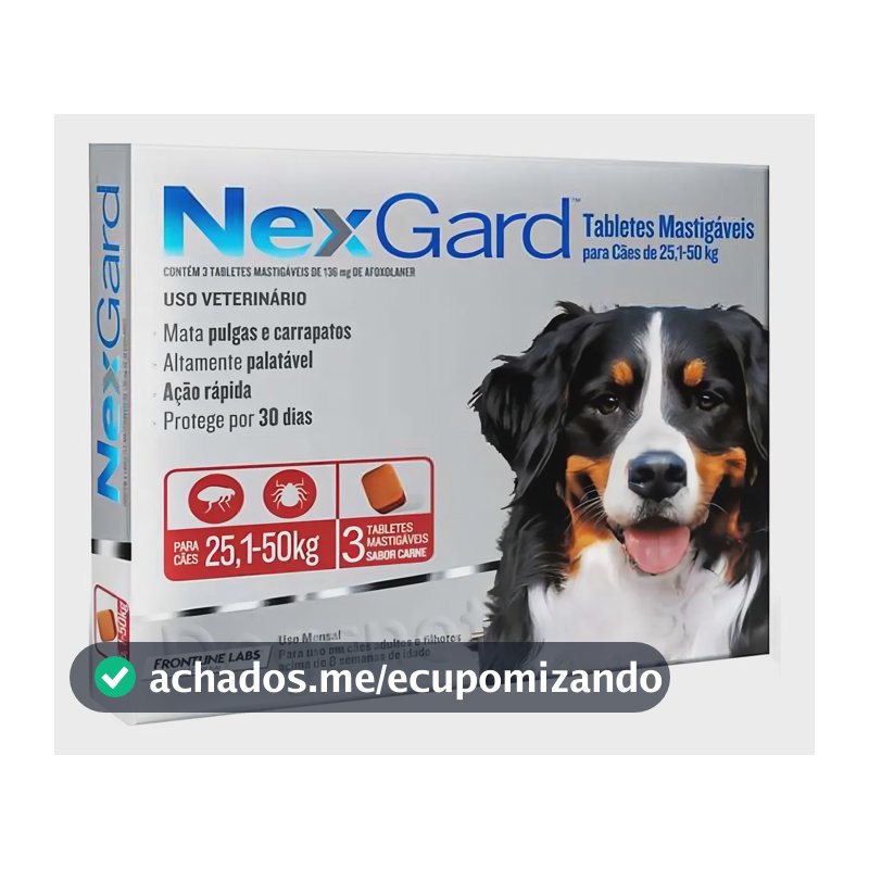 NexGard Cachorro 25 kg à 50 kg 3 Comprimidos