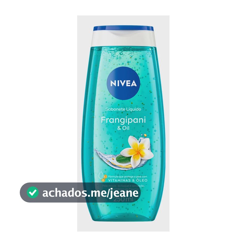 NIVEA Sabonete Líquido Jasmim-manga & Óleo 250ml, Toque Sedoso, Pele Limpa e Fresca, Com Vitaminas