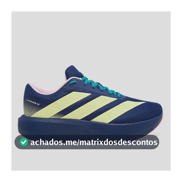 Tênis adidas Latin Run 3.0 Corrida Caminhada Treino Azul 37 Br