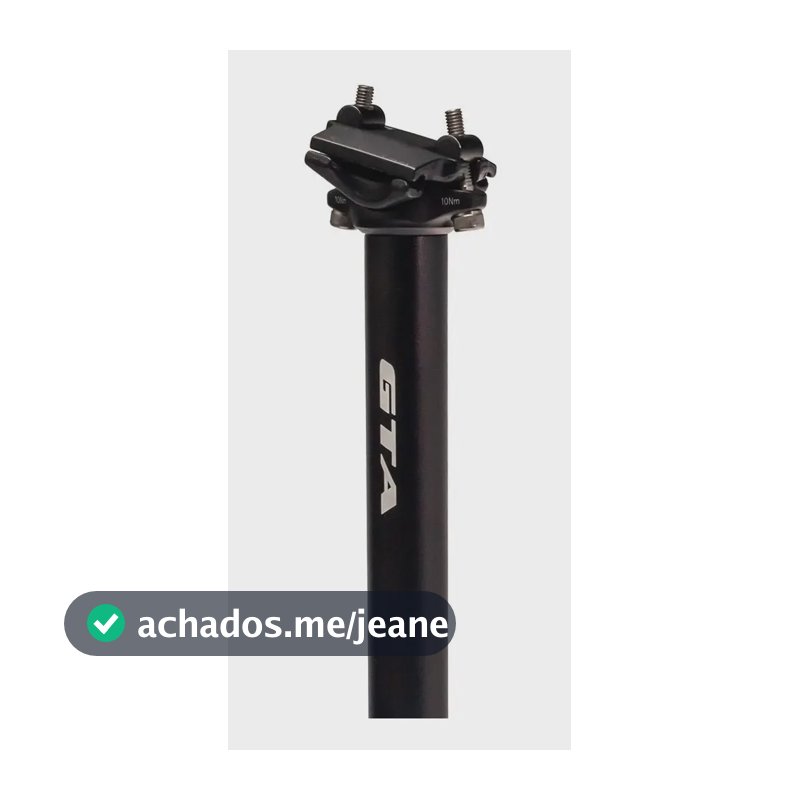 Canote Selim 27.2mm X 400mm Alumínio Forjado Preto Bicicleta Preto