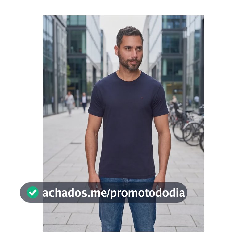 Camiseta Tommy Hilfiger Im Core Logo Desert Sky N/a G Liso