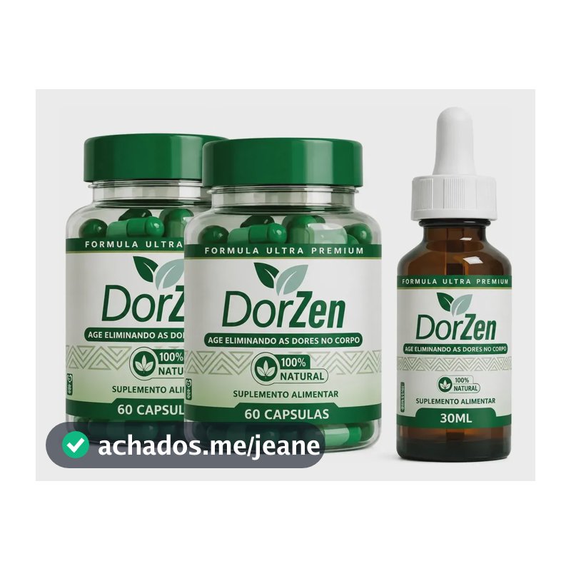 Kit 2 Dorzen 60 Cápsulas + 1 Dorzen 30ml Dor Zen