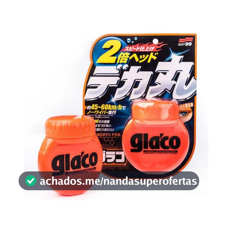 Glaco Big 120ml - Repelente De Água De Chuva - Soft99 Vidros