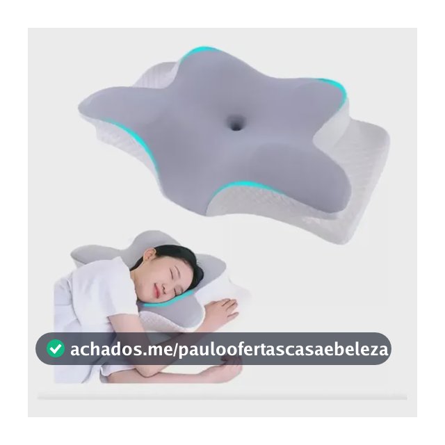 Travesseiro Ortopédico Cervical 2 Em 1 Para Dormir Light Grey