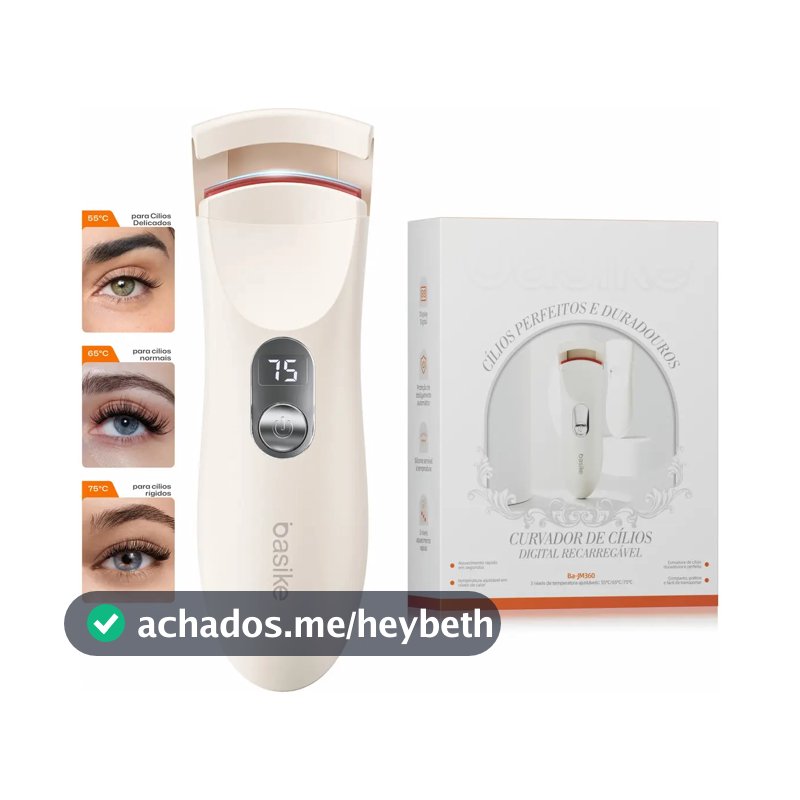 Curvador Cilios Portátil, Curvador De Cílios Aquecido, Curvador De Cílios Elétrico Recarregável, 3Configurações De Temperatura Ajustáveis, Com LED, Curvatura Natural, Dura 24H, Adequado Para Mulher
