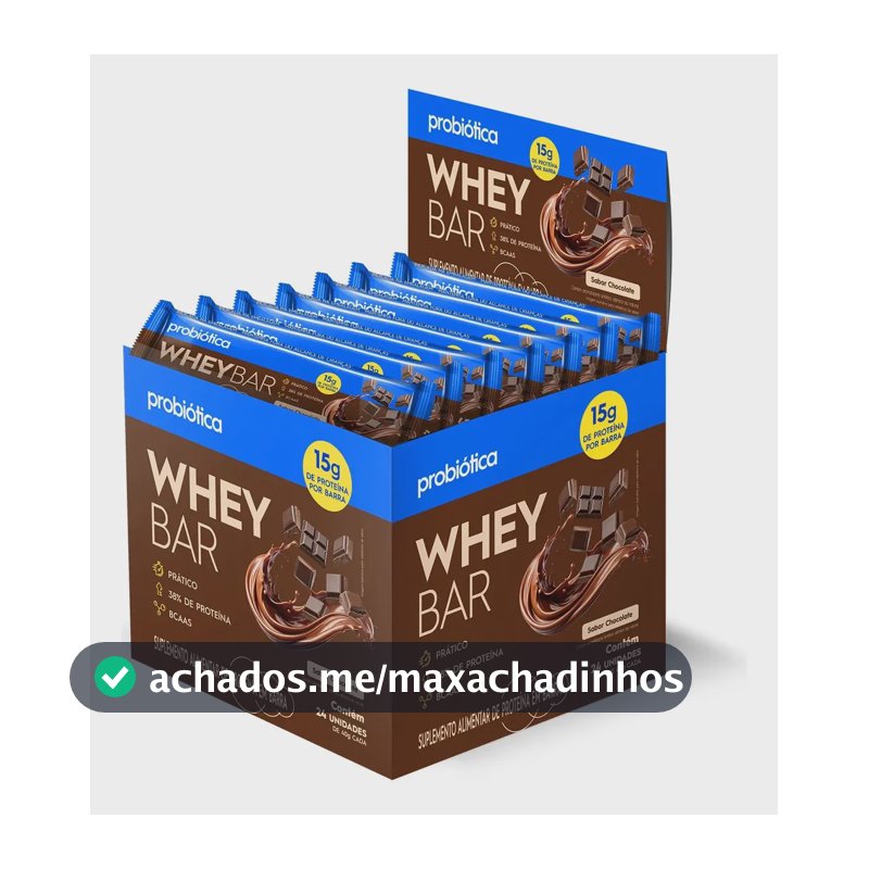 Barra de proteínas Probiótica Whey sabor Chocolate x 960g 24 un