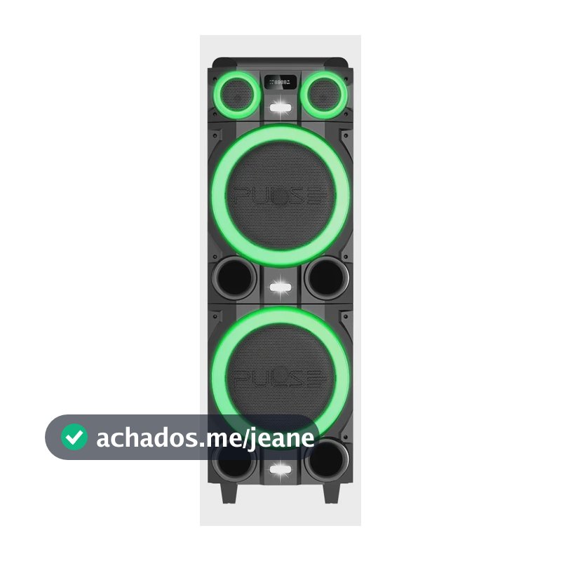 Caixa de som torre Pulse Sp518 Bluetooth / LED - 2000w cor preto