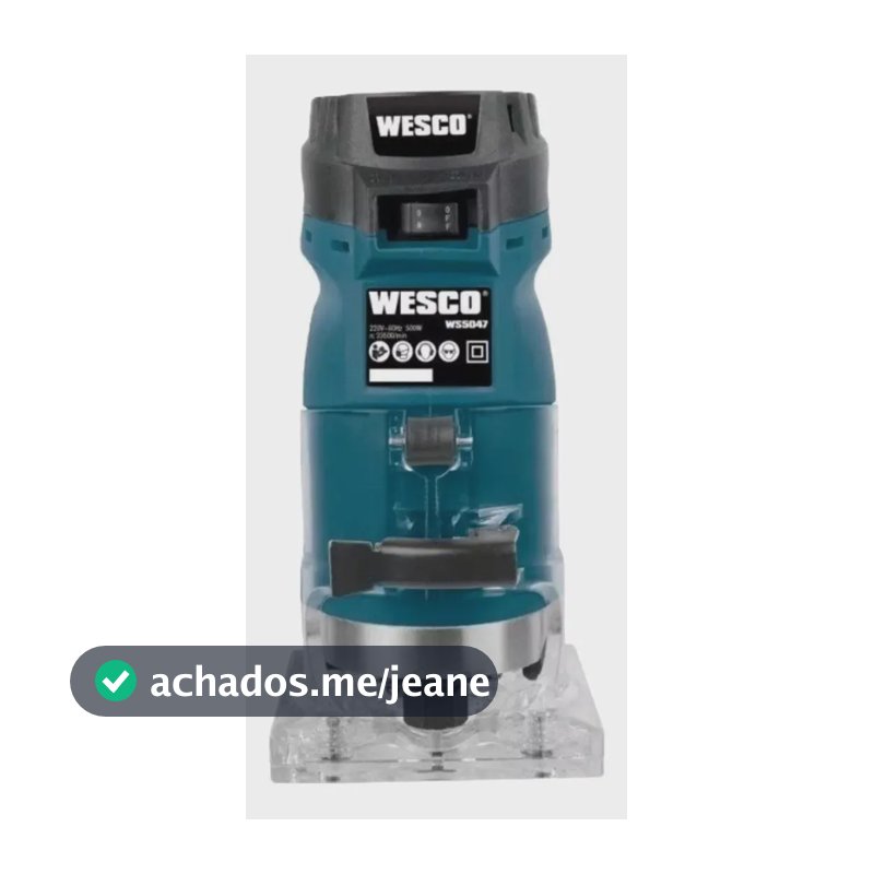 Tupia Laminadora Wesco WS5047 500W 6mm para Madeira