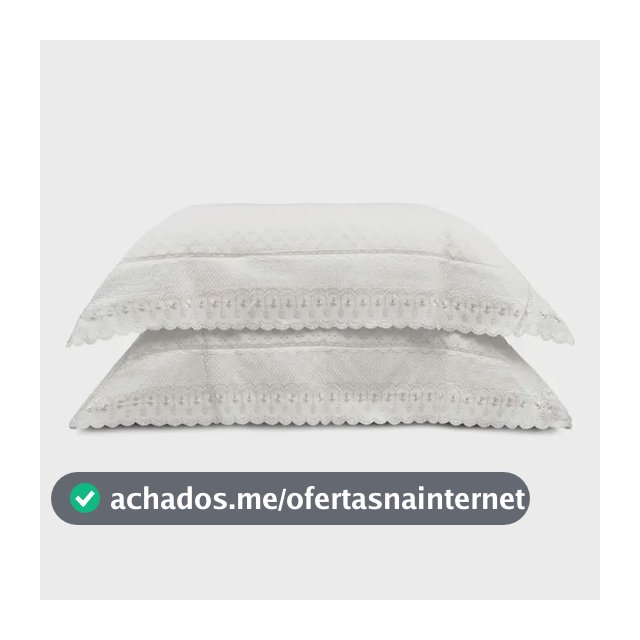Kit 2 Porta Travesseiros Bordare Premium Renda Appel Home