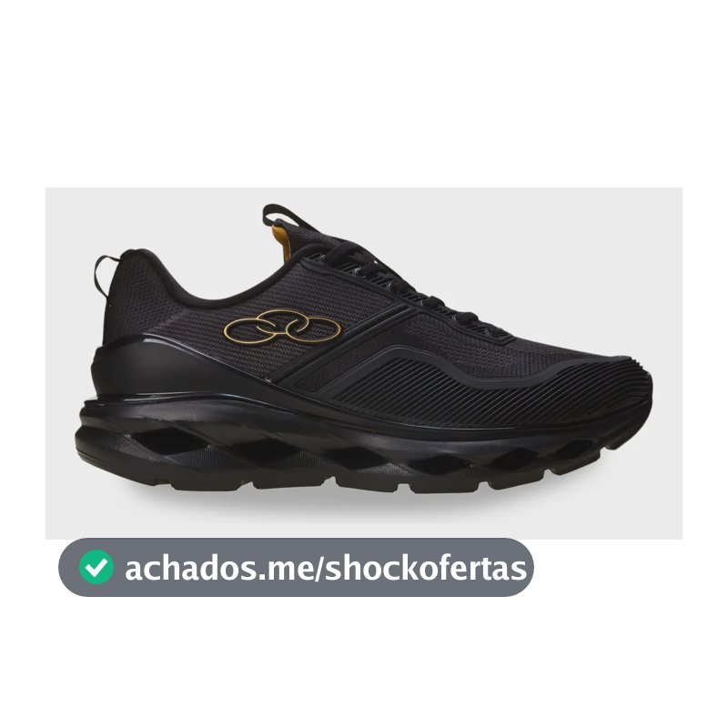 Tênis Masculino Olympikus Gama Preto/preto Liso 41 Br