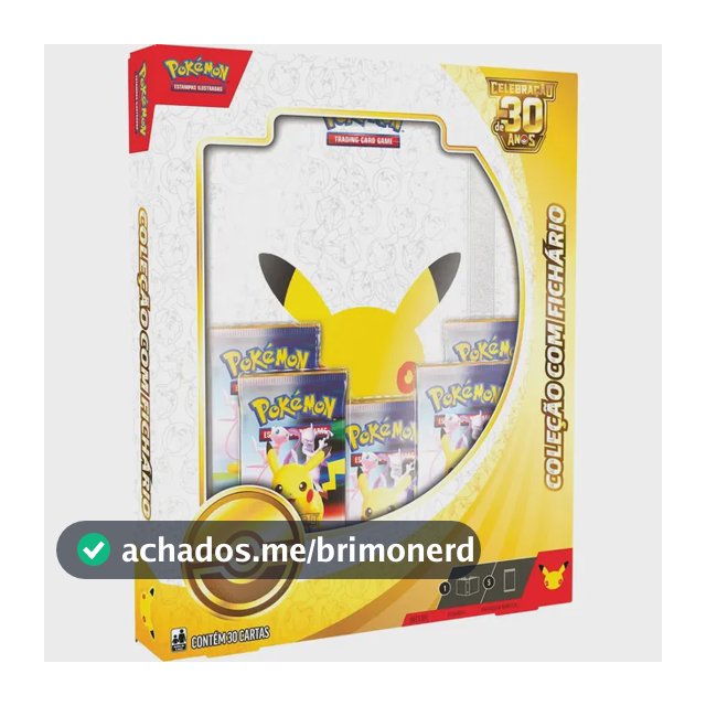 Pokémon Celebração de 30 anos – Box Coleção com Fichário