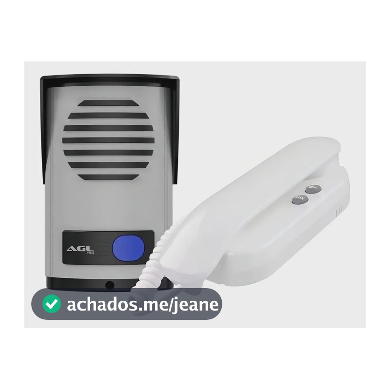 Porteiro Eletrônico Interfone Agl P10s Branco Bivolt Cor Cinza