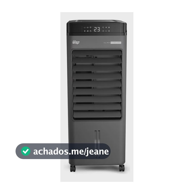 Climatizador de Ar 5 em 1 WAP CLIMA COMFORT Quente e Frio Controle Remoto Timer 12 Horas Painel Digital Touch 127V