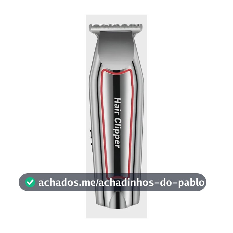Maquina Cortar Cabelo Aparar Barba Kemei Km-032 Acabamento Prateado 127/220v