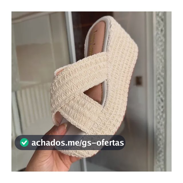 Sandália Plataforma Grazy Feminina Luzy Love Crochê Tramado