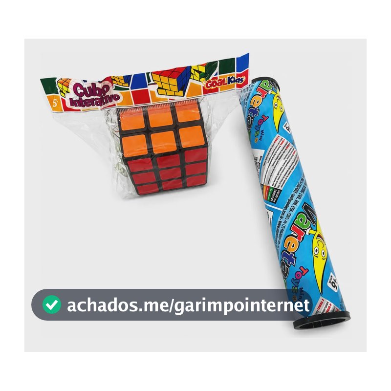 Kit Cubo Mágico 5x5 + Pega Vareta Jogo Educativo Infantil Azul