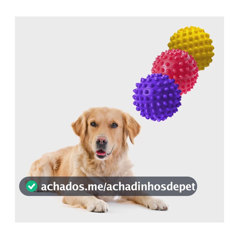 3 Bola Bolinha Para Golden Maciça Resistente - Envio Rápido Sortida