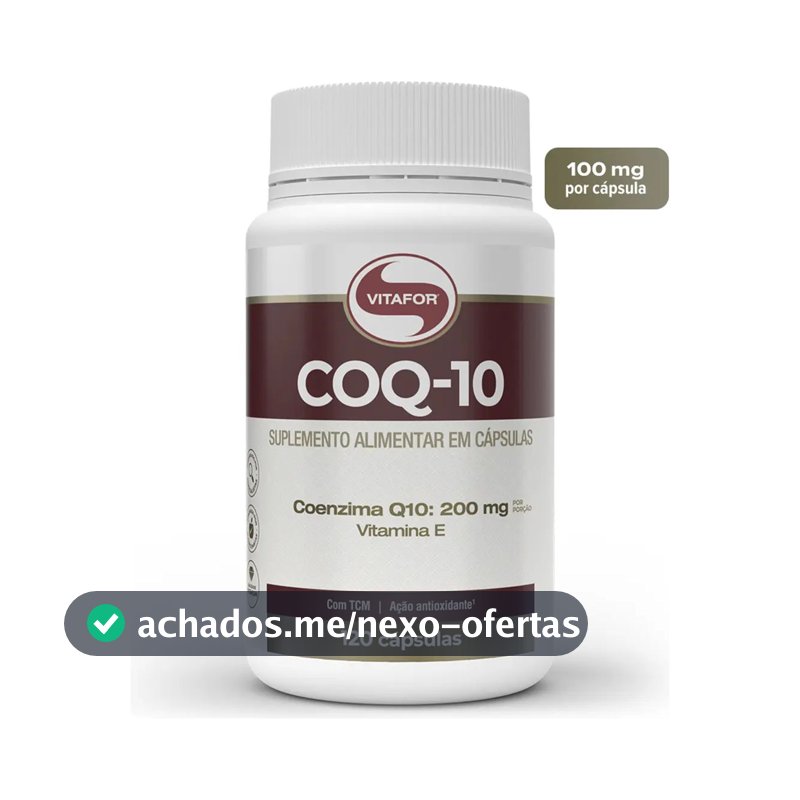 suplemento alimentar Coenzima Q10 200mg Por Porção 120 Cápsulas Vitafor