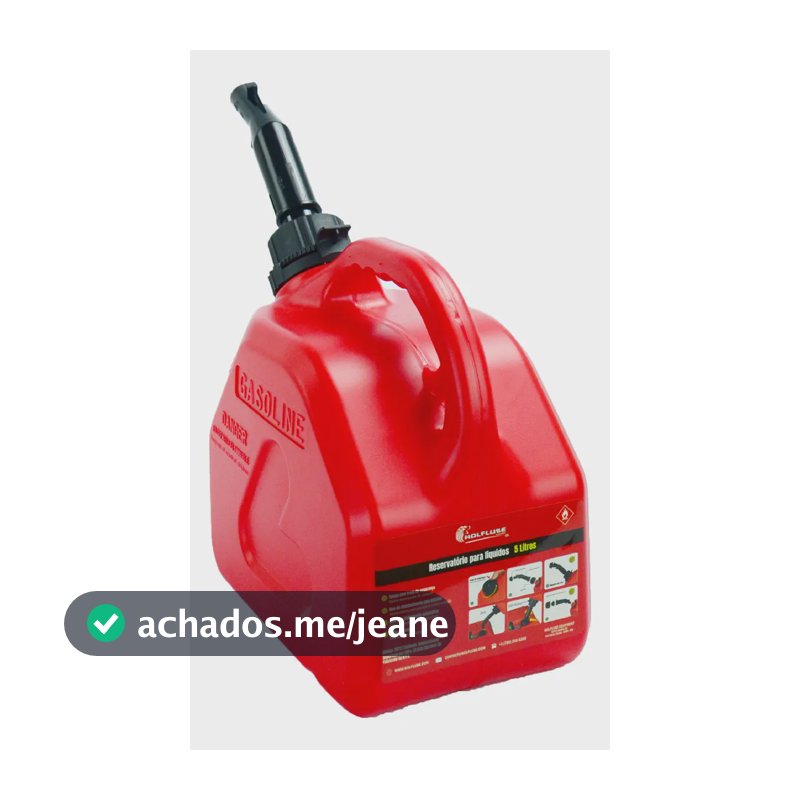 Galão Tanque Combustível Gasolina 5 Litros C/ Bico Wolf-flow